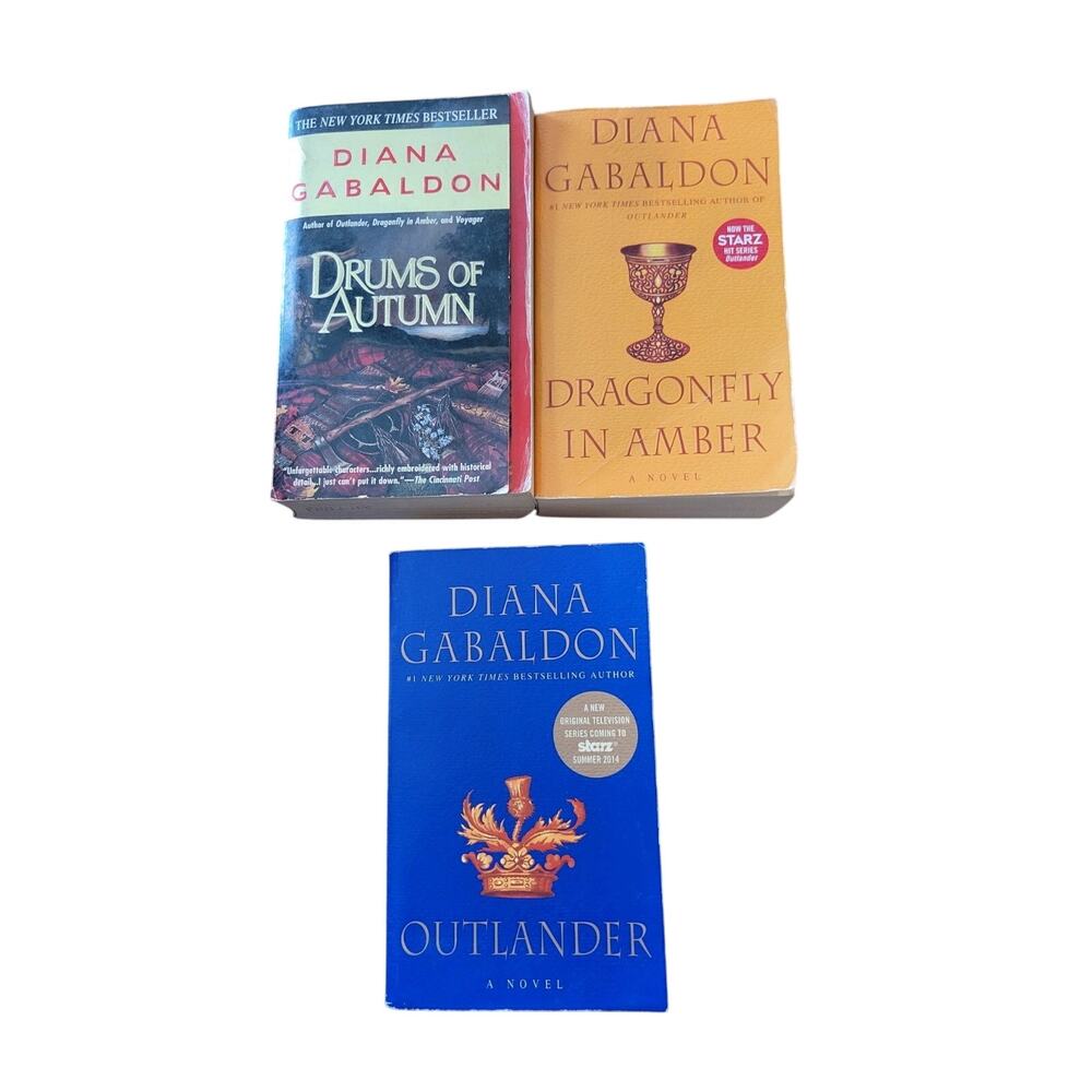 Lot‎ of 3 Diana Gabaldon Outlander, Dragonfly, Drums Autumn Paperback Books